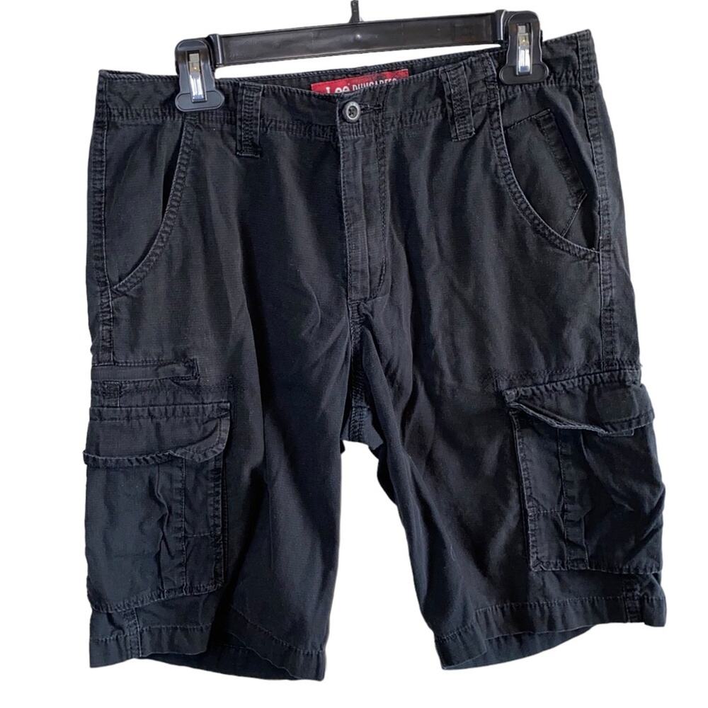 Lee Dungarees Black Cargo‎ Shorts Men's 33 Utility Cotton Casual